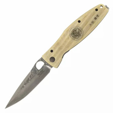 Нож складной Mcusta Senguoku Kenshin Uesugi SPG2 MC-0185G, 95 мм, бежевый