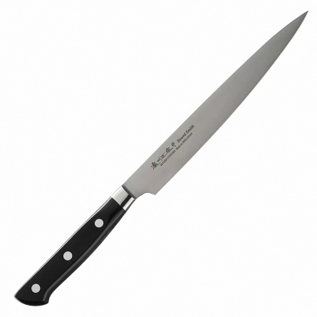 Нож кухонный филейный Satake Stainless Bolster 802-741, 170 мм,  черный фото 1