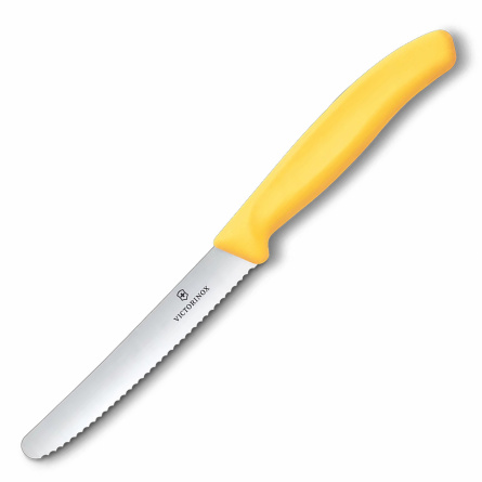 Нож кухонный овощной Victorinox 6.7838.C1, 110 мм,  желтый фото 1