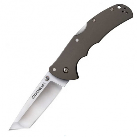 Нож складной Cold Steel Code-4 Tanto Plain 58PT, 89 мм, алюминий фото 1