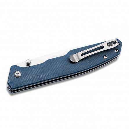 Нож складной Boker Deep Blue Canvas 01SC714, 90 мм, микарта фото 2