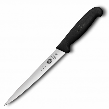 Нож кухонный филейный Victorinox 5.3813.18, 180 мм, черный фото 1