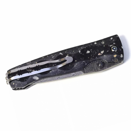 Нож складной Mcusta Tactility Elite Damascus MC-0123D, 94 мм, черный фото 3