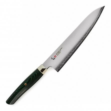 Нож кухонный шеф Mcusta Zanmai Revolution Green ZRG-1205G, 210 мм, микарта фото 1