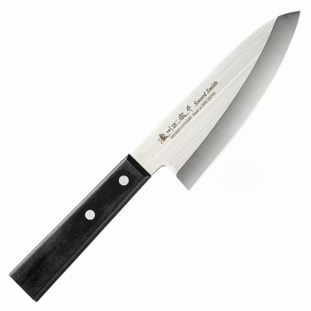 Нож кухонный деба Satake Black Pakka Wood 801-836, 150 мм,  палисандр фото 1
