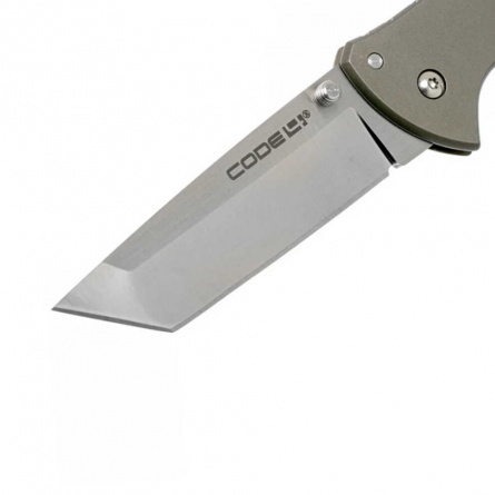 Нож складной Cold Steel Code-4 Tanto Plain 58PT, 89 мм, алюминий фото 4