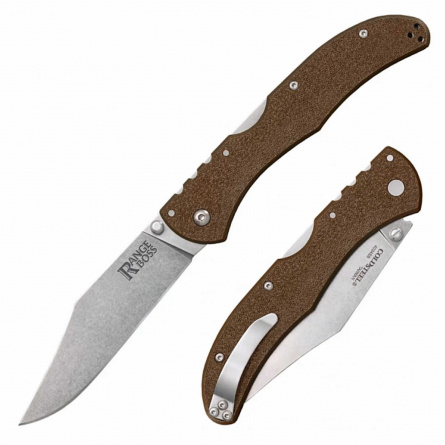 Нож складной Cold Steel Range Boss Flat Dark Earth 20KR9, 102 мм, коричневый фото 3