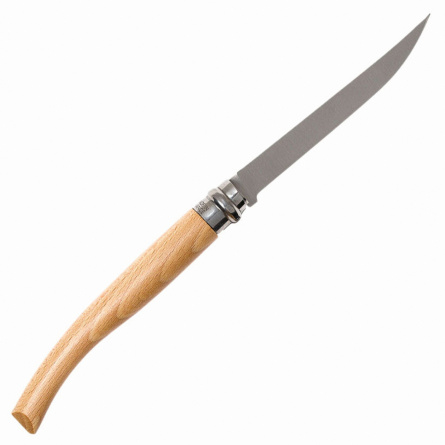 Нож складной филейный Opinel 12 Slim Inox 000518, 120 мм, бук фото 4