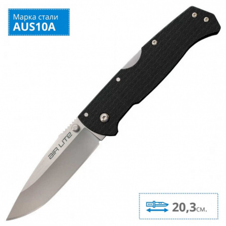 Нож складной Cold Steel AiR Lite 26WD, 89 мм, чёрный фото 4
