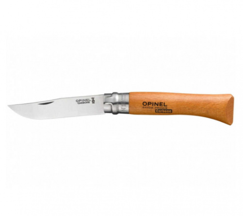 Нож складной Opinel 10 Tradition Carbone 113100, 100 мм, бук фото 2
