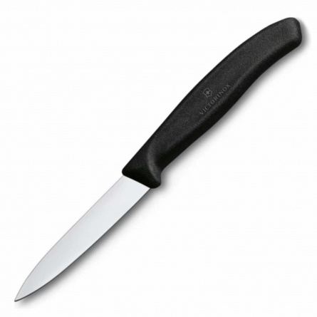 Нож кухонный овощной Victorinox 6.7603, 80 мм, черный фото 1