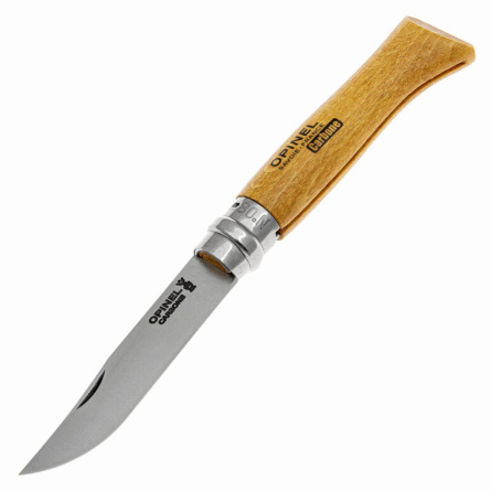 Нож складной Opinel 8 Tradition Carbone 113080, 85 мм, бук фото 1