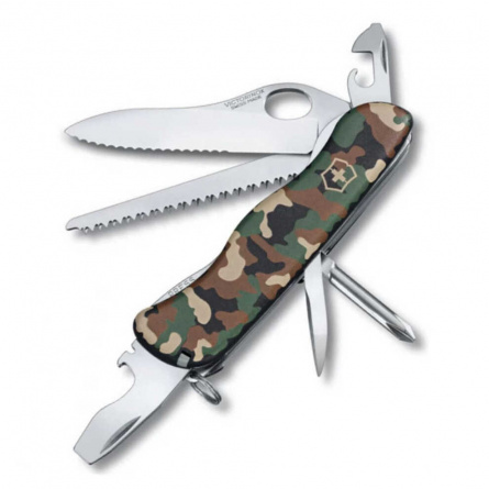 Нож складной Victorinox Trailmaster Military one Hand 0.8463.MW94, 80 мм, зеленый фото 1