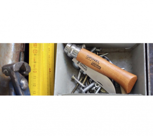 Нож складной Opinel 9 Tradition Carbone 113090, 90 мм, бук фото 5